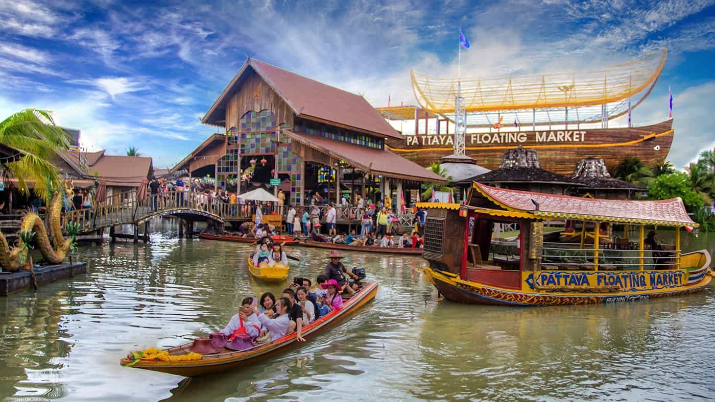 Khám phá Chợ Nổi Bốn Miền Pattaya Thái Lan - Elephant Travel - Du lịch Con  Voi